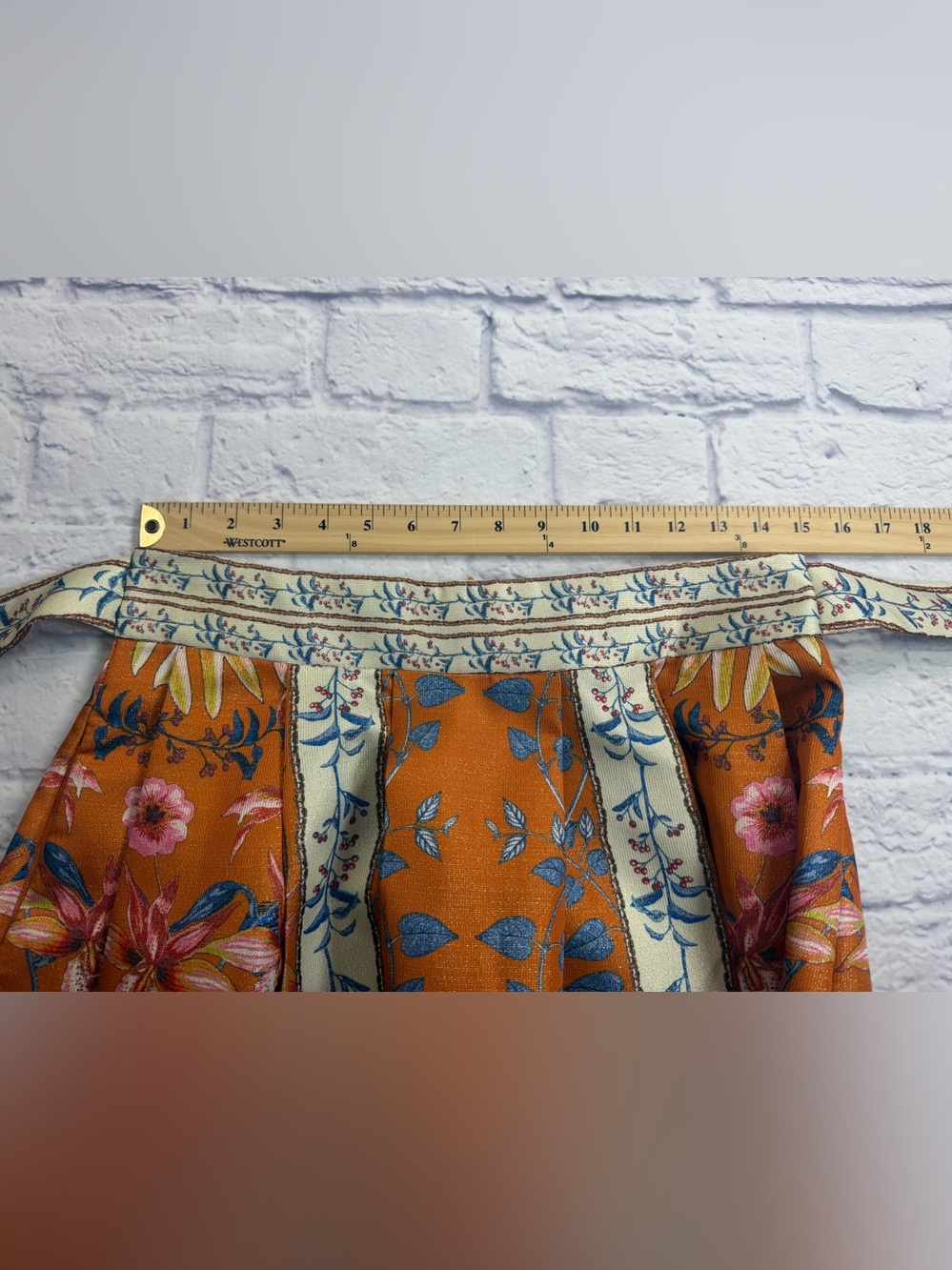 NWT Anthropologie Jealous Tomato Orange Floral Maxi Skirt - Boho Print. Small. - Picture 6 of 8